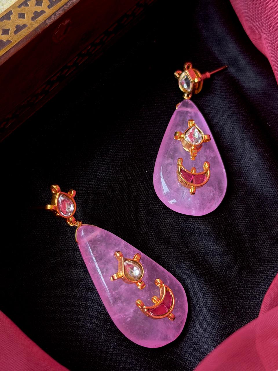 Pachi Kundan Stone Partywear Earring