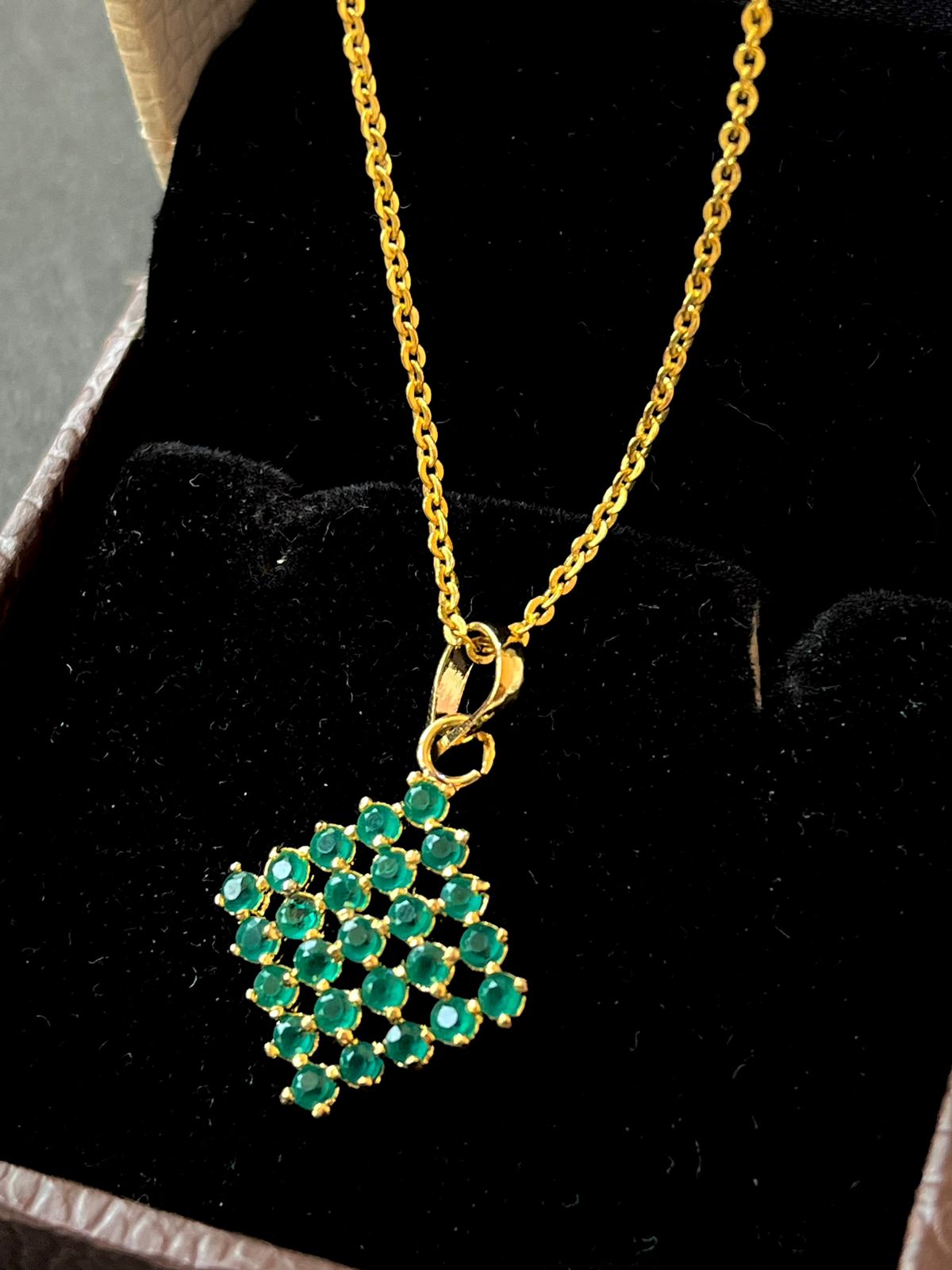 AD Square Pendant with Earring Set