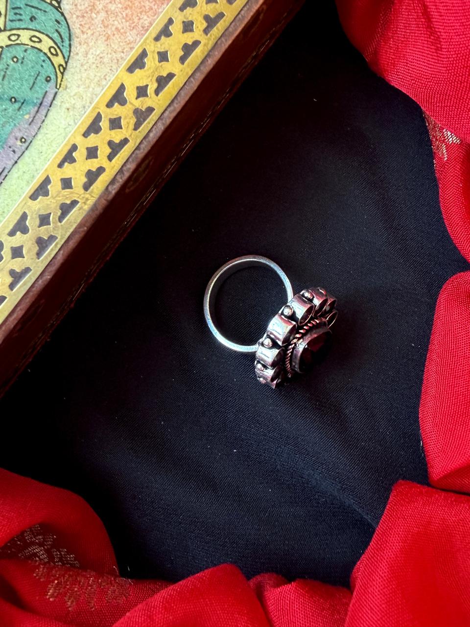 Monalisa Stone Silver Replica Ring