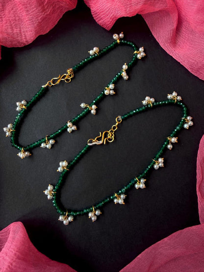 Stone Beads and Monalisa Beaded Anklet