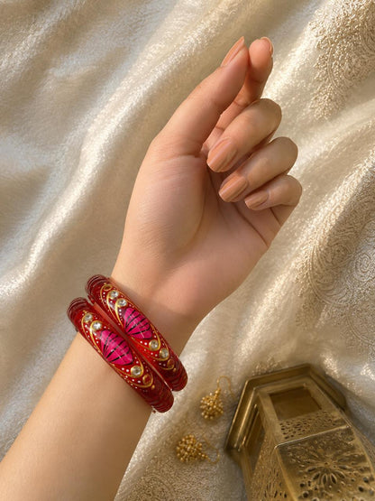 Hand Painted Glass Kada Bangles