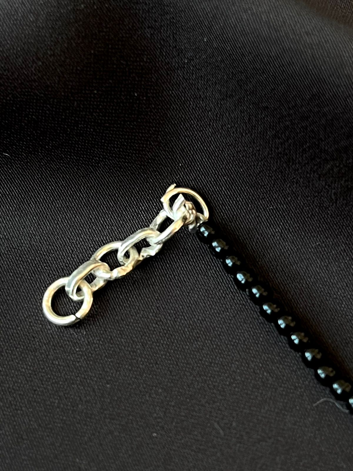 Beaded Gunghroo 92.5 Silver Anklet