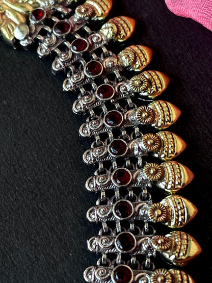 Dual Tone Ethnic Partywear Choker Necklace