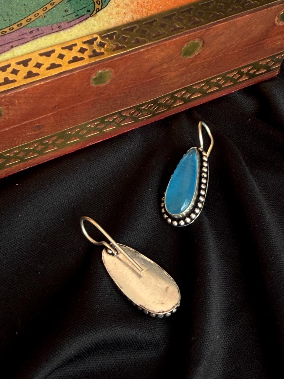 Monalisa Stone Silver Replica Earring