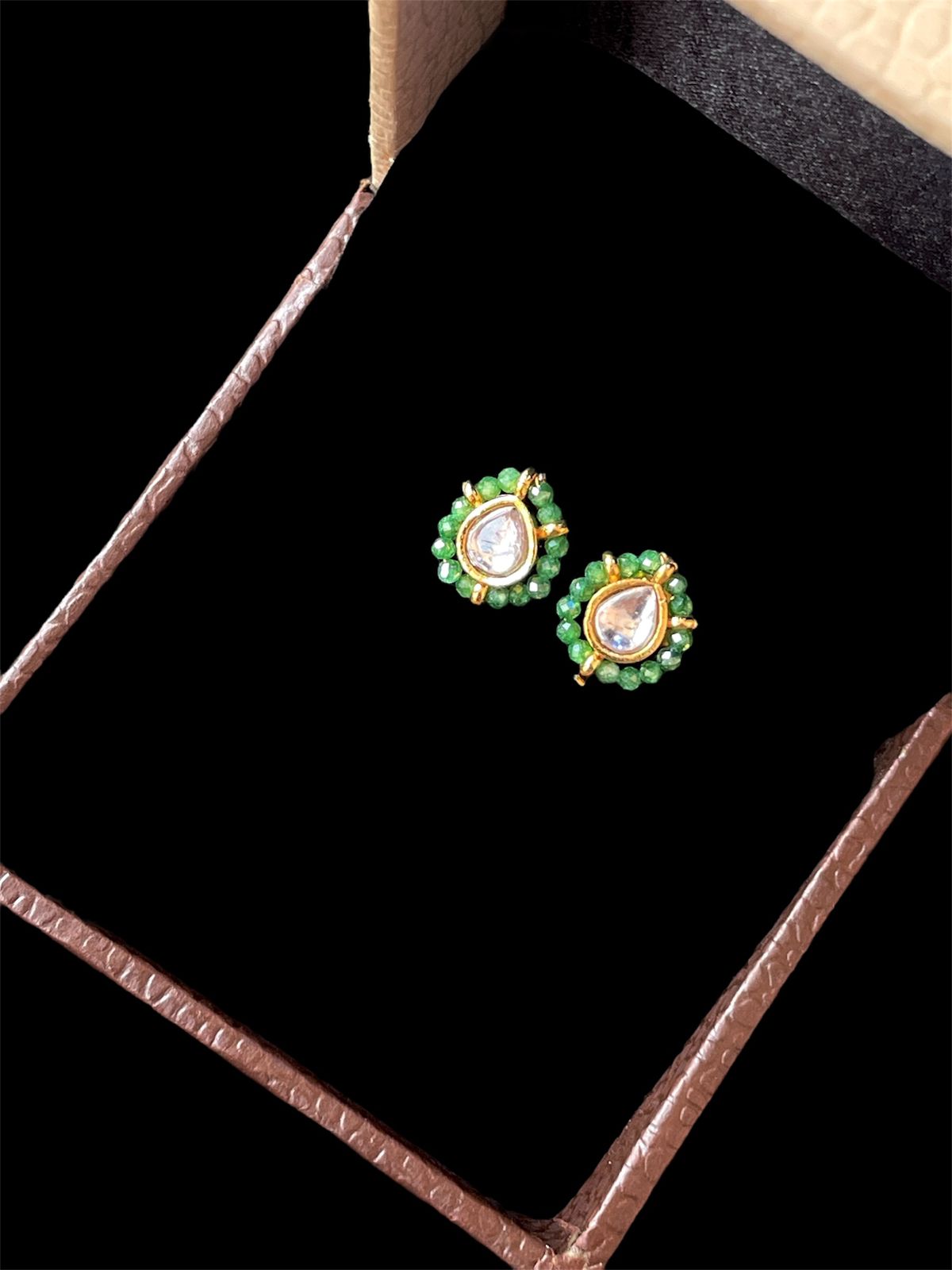 Pachi Kundan with Monalisa Stone Earring