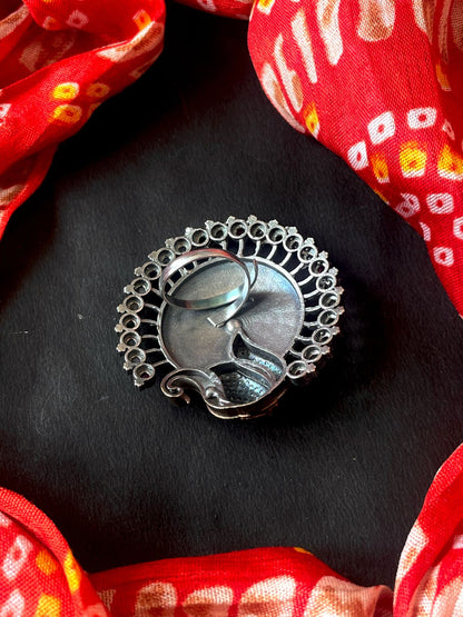 Monalisa Stone Dual Tone Partywear Ring