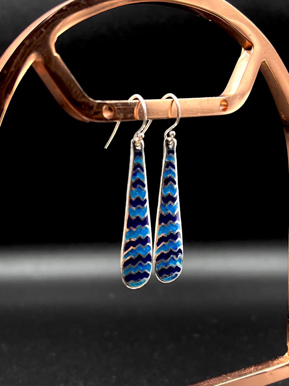 Meenakari Long Light weight 92.5 Silver Earring