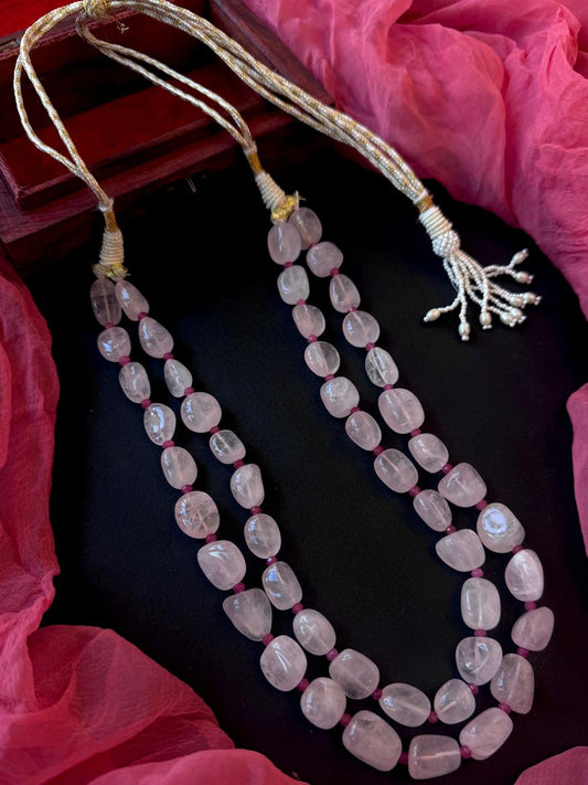 Rose Quartz Stones Double Layered Mala