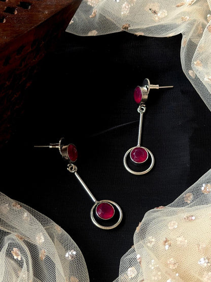 Monalisa Stone Silver Replica Earring
