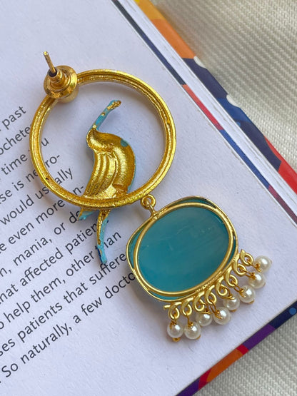 Monalisa Stone Brass Earring