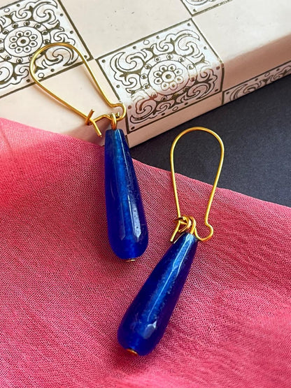 Semi Precious Droplet Stone Earring