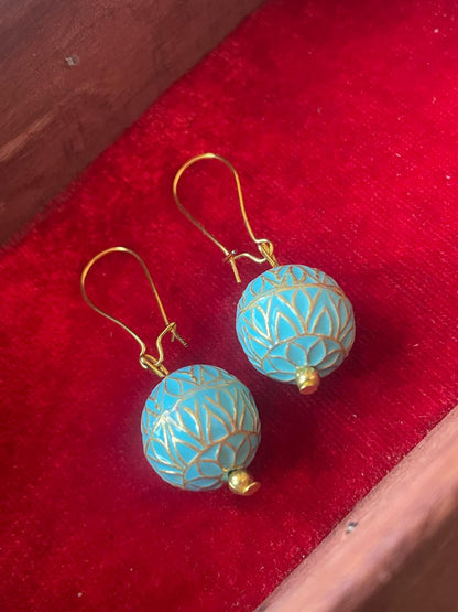 Meenakari Ball Antique Earring