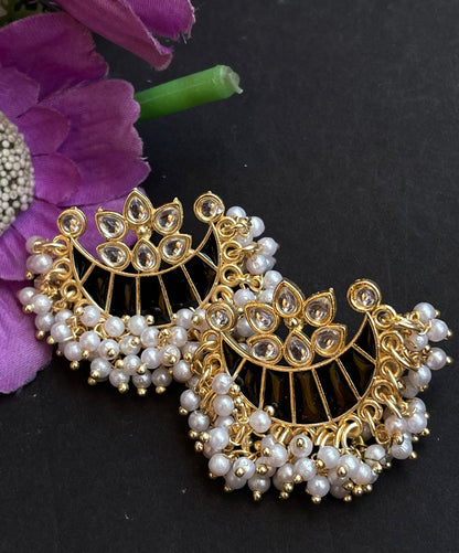 Meenakari Chandbali Stud Earring