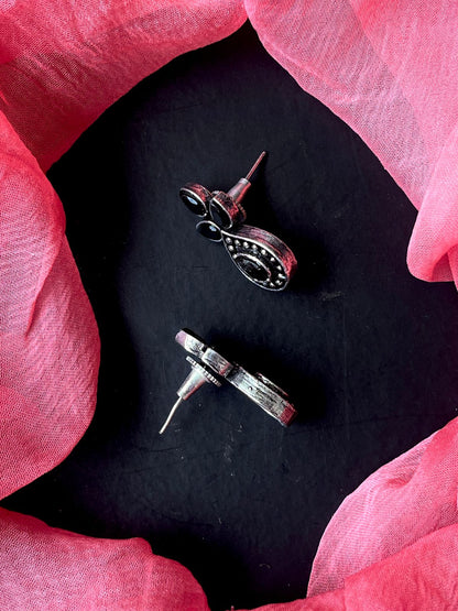 Monalisa Stone Oxidized Stud Earring