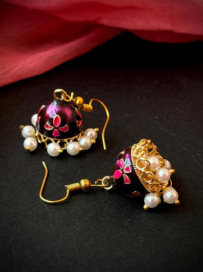 Meenakari Ethnic Jhumki Earring