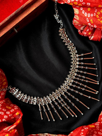 Oxidized Trendy Partywear Statement Necklace