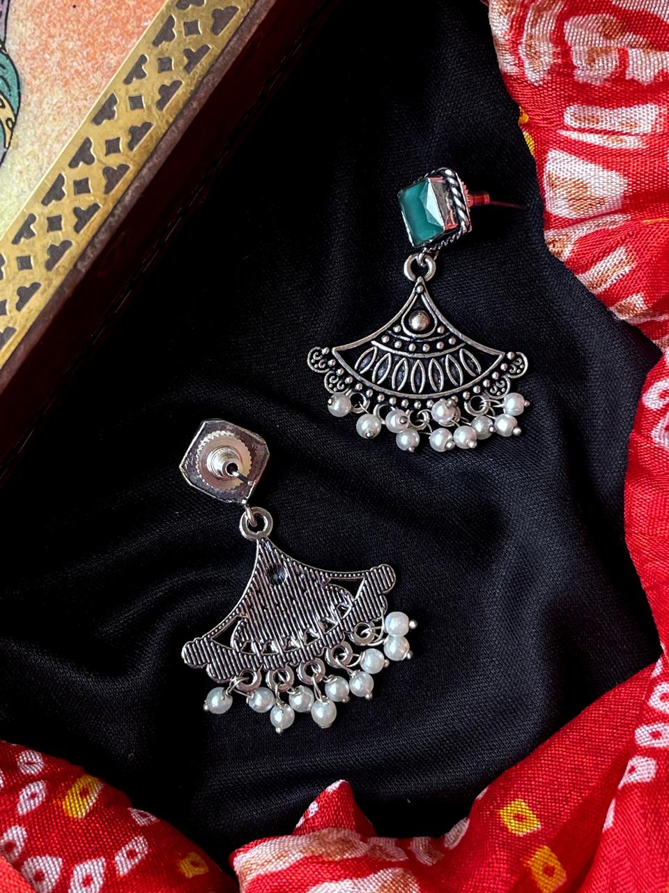 Monalisa Stone Oxidized Trendy Earring