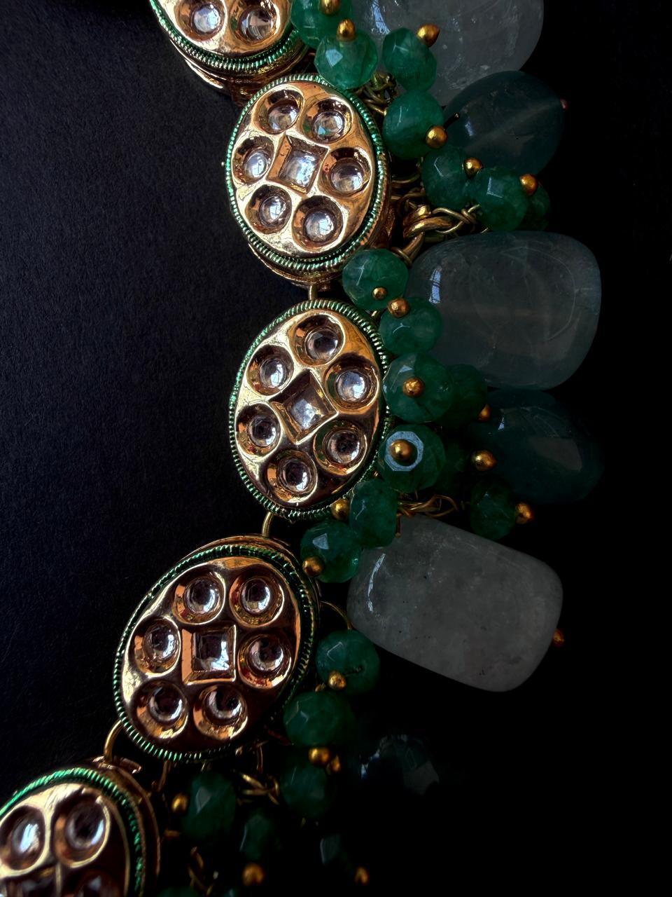 Kundan with Stone Choker Necklace with Earring set