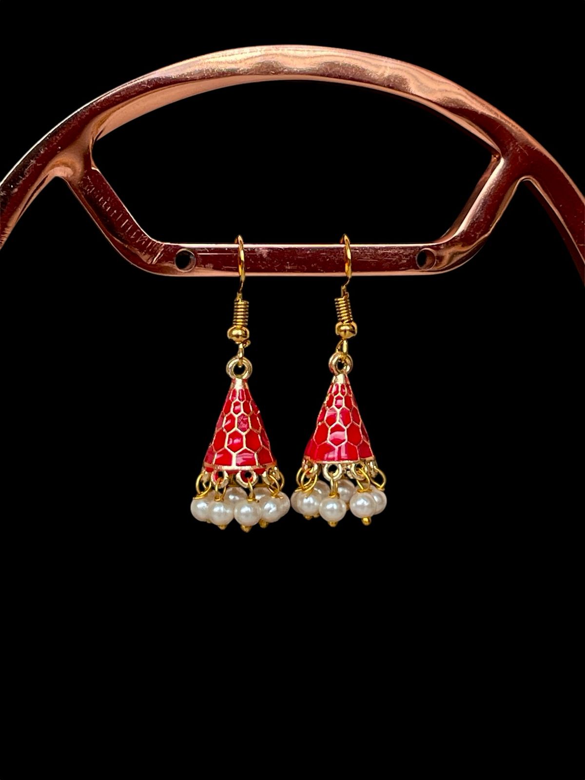 Meenakari Conical small Earring (Set of 2 pairs)