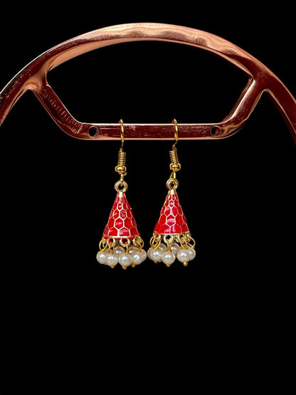 Meenakari Conical small Earring (Set of 2 pairs)