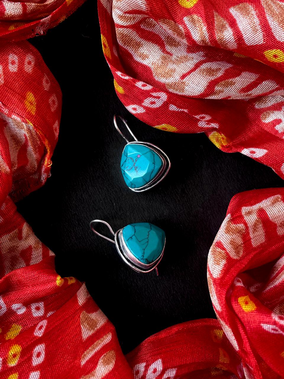 Monalisa Stone Silver Replica Earring