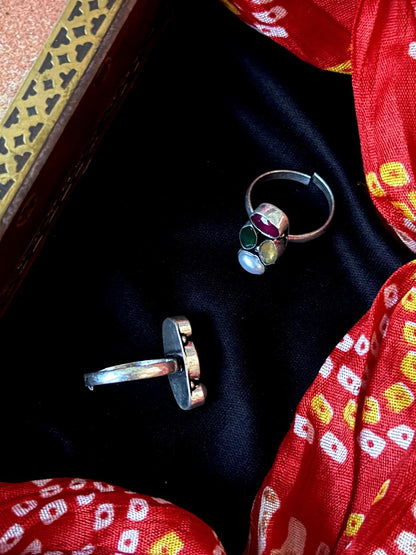 Monalisa Stone Silver Replica Toe Ring