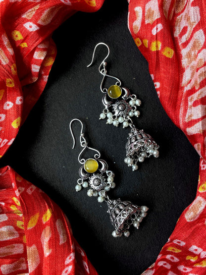 Monalisa Stone Silver Replica Earring