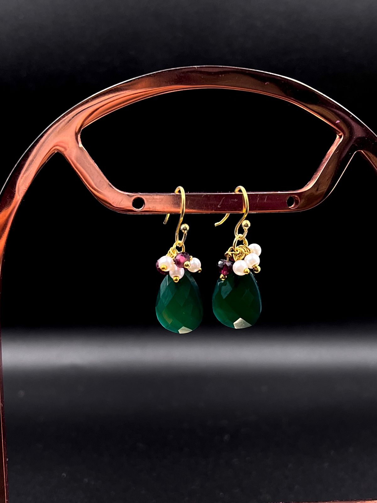 Onex Stone Gold Plated 92.5 Silver Earring