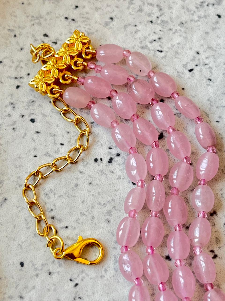 Stone Mani Beads Three layer Mala