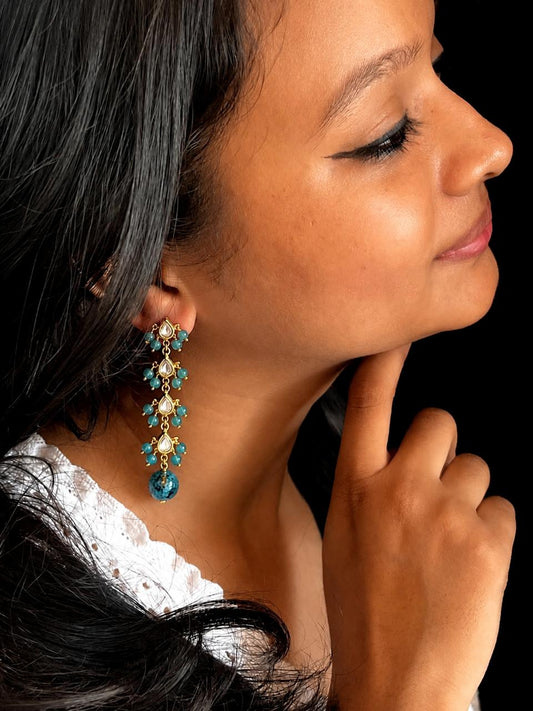 Kundan with Stone Beads Earring