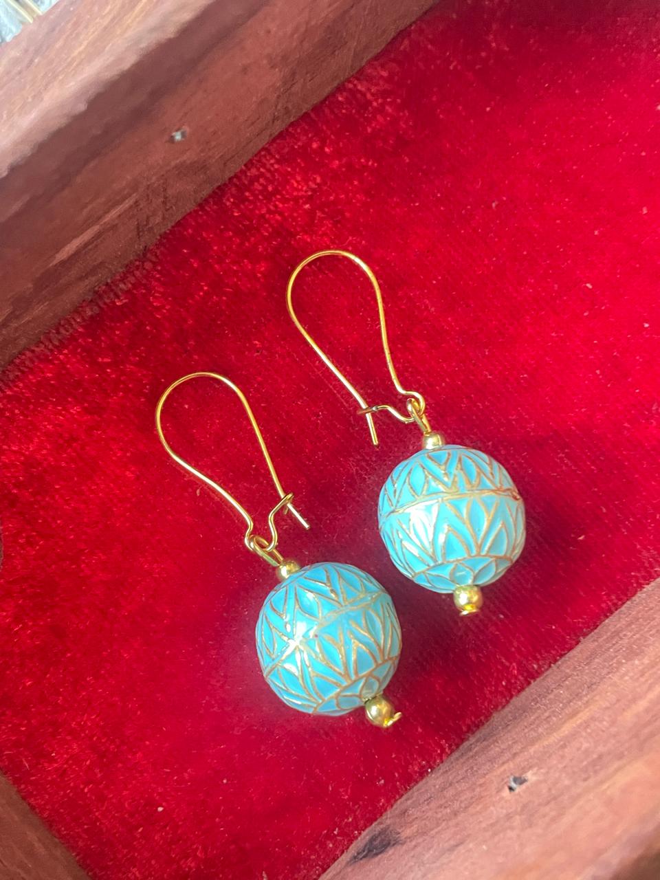 Meenakari Ball Antique Earring