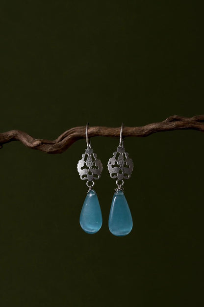 Monalisa Stone Silver Replica Earring