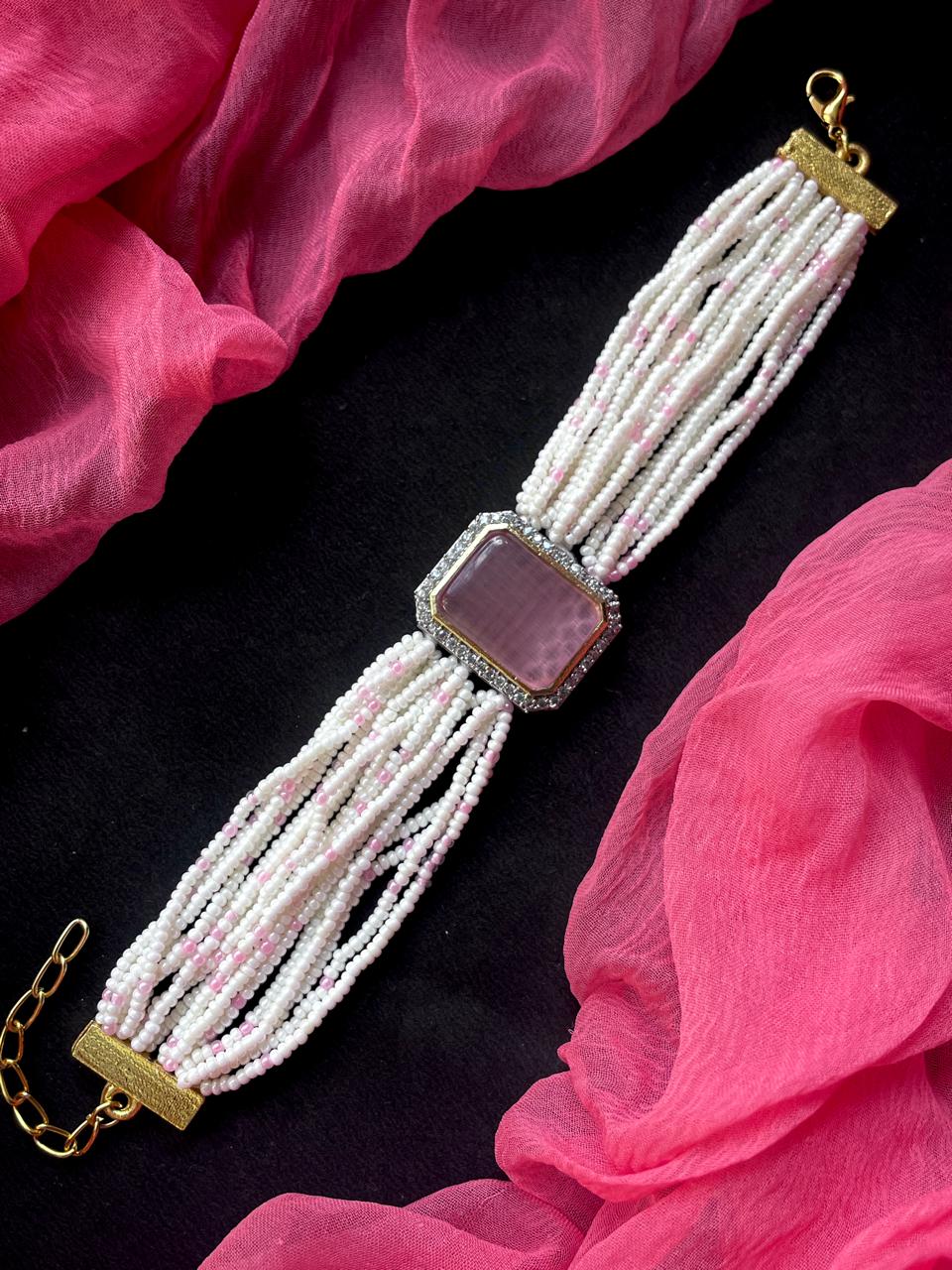 AD with Monalisa Stone Beaded Bracelet