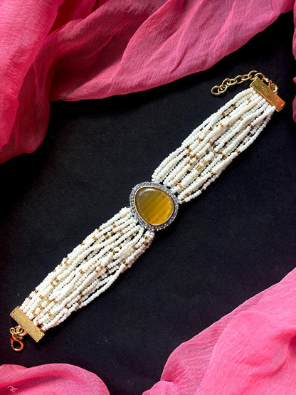 AD with Monalisa Stone Beaded Bracelet