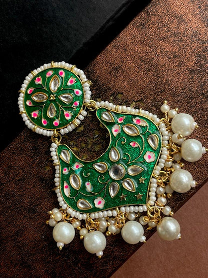 Meenakari Beads and Stone work Earring