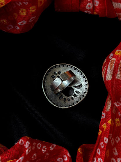 Oxidized Peacock shape Ring
