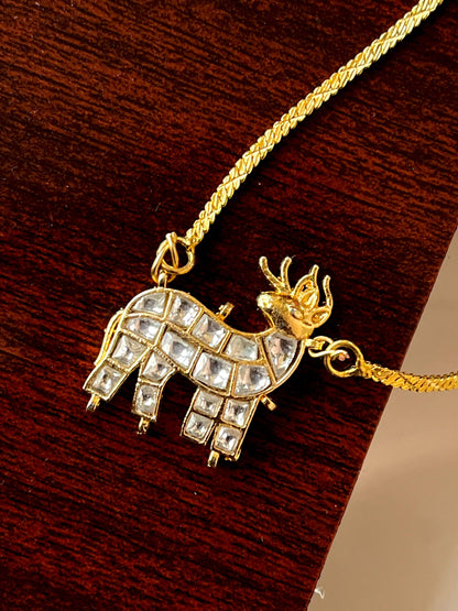 Stone Pendant Chain Necklace