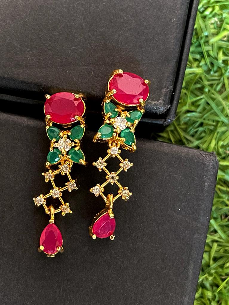 AD Multicolour choker with Earring set