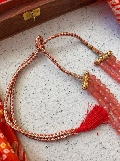 Stones Beads Three Layered Mala