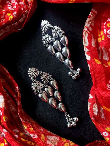 Silver Replica Choker with Earring Partywear Set