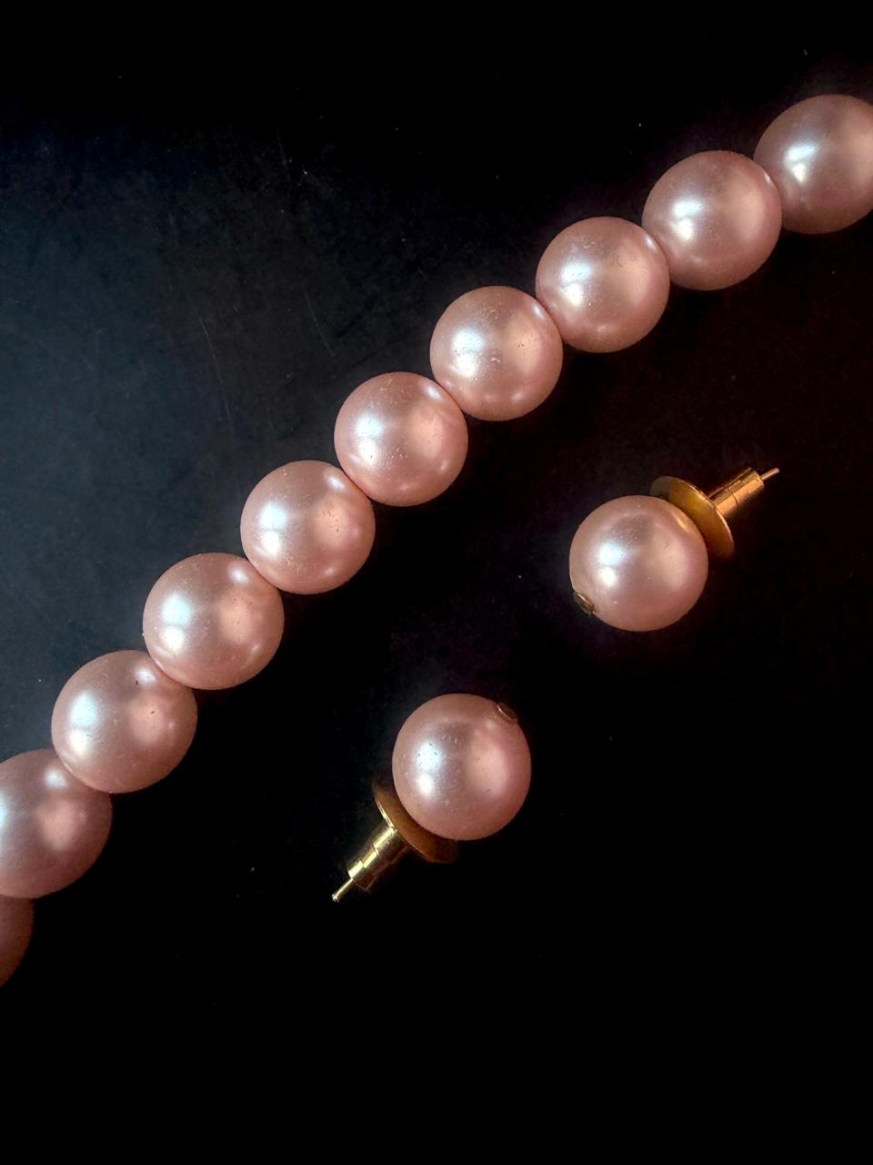 Shell Pearl Mala with Earring set