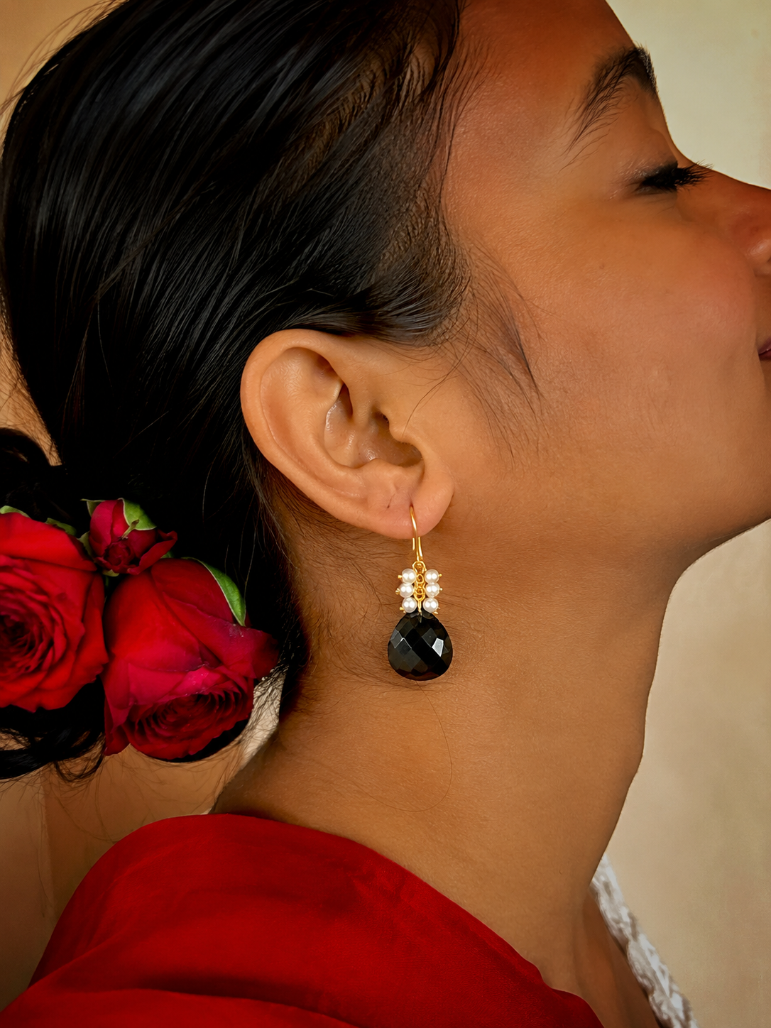 Onex Stone Gold Plated 92.5 Silver Earring