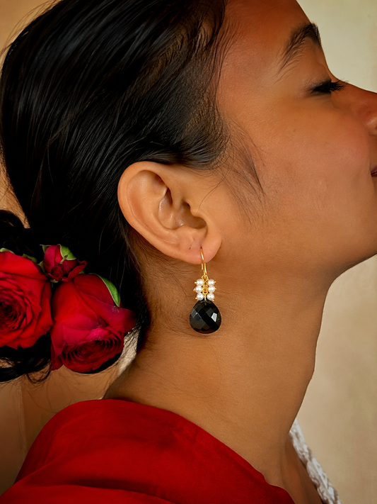 Onex Stone Gold Plated 92.5 Silver Earring