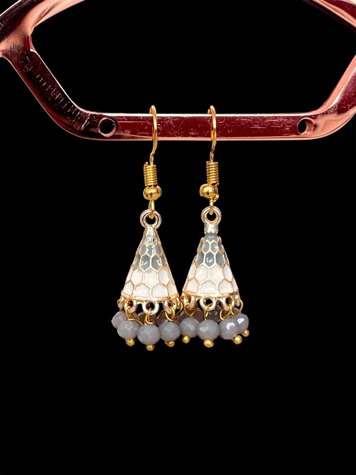 Meenakari Conical small Earring (Set of 2 pairs)