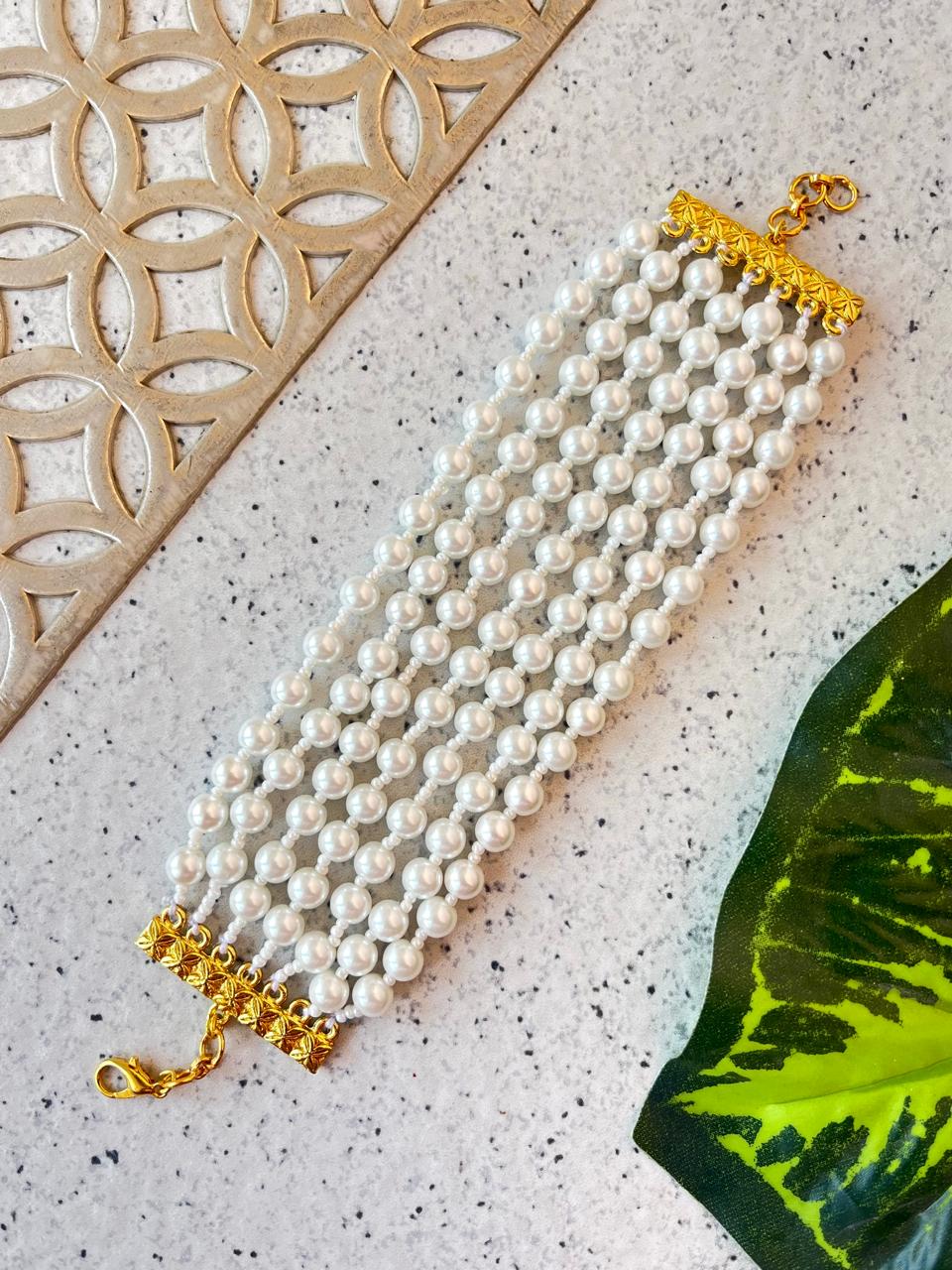 Seven Layered Pearl Bracelet