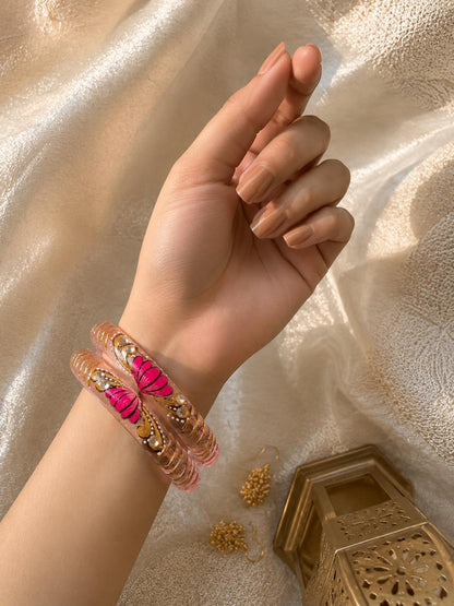 Hand Painted Glass Kada Bangles