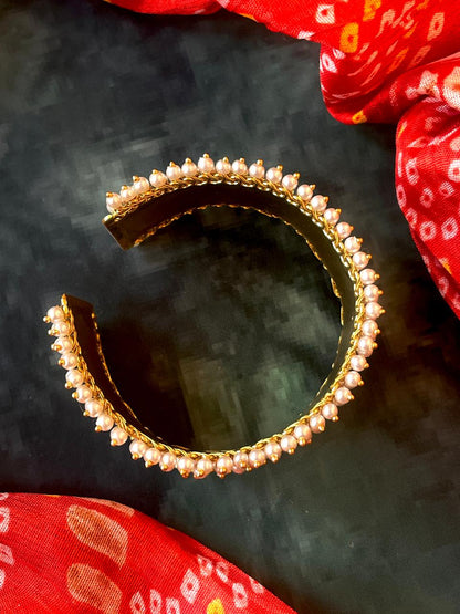 Golden Beaded Openable Kada