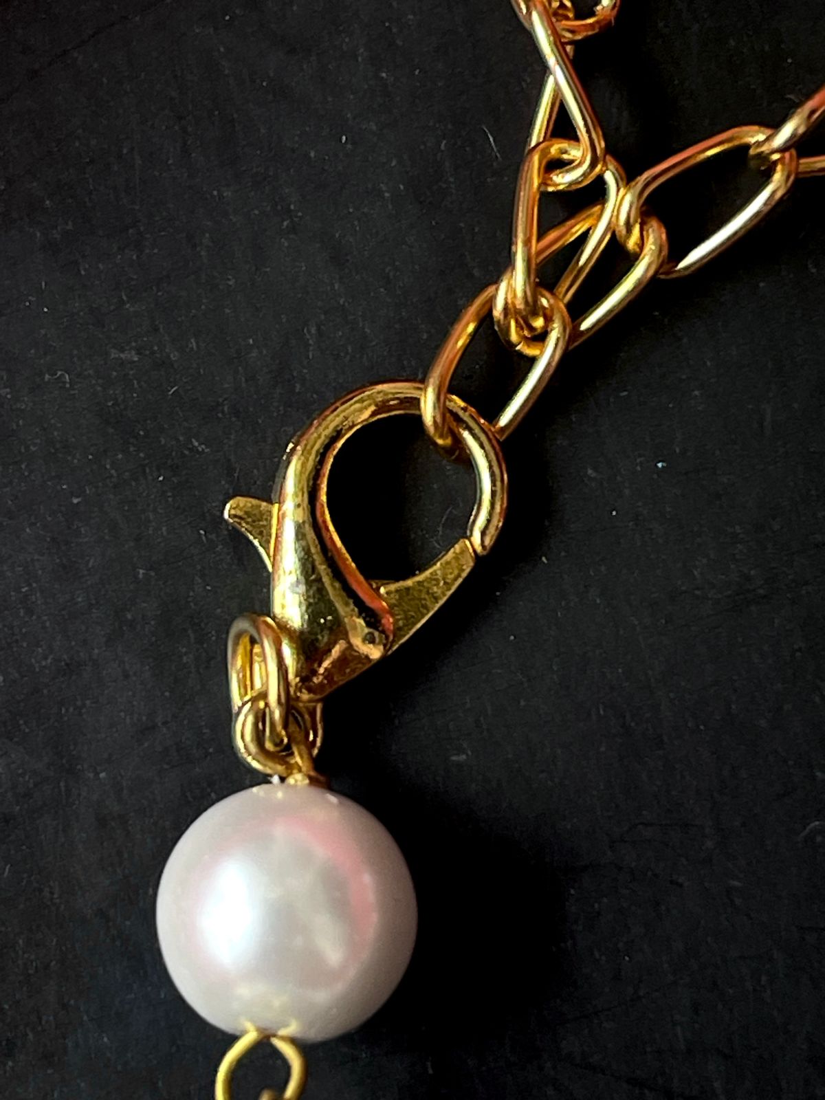 Golden Ball with Pearl Bracelet