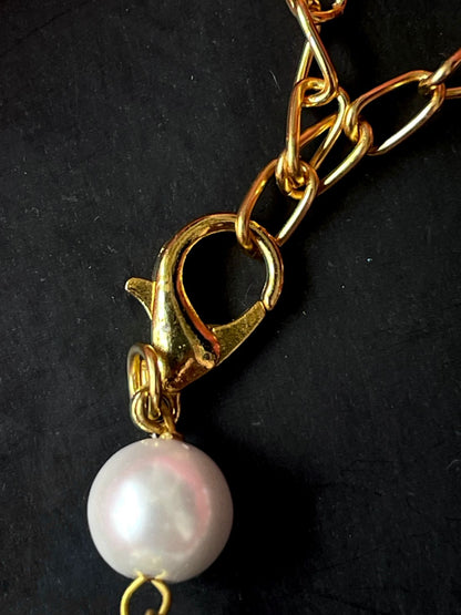 Golden Ball with Pearl Bracelet