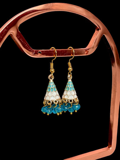 Meenakari Conical small Earring (Set of 2 pairs)